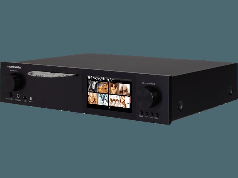 COCKTAIL AUDIO X40 - HD HiFi Musik Server mit Datenbank, CD Ripper, hochwertigem DAC und Netzwerk Streamer (App-steuerbar, 801.11b/g/n WiFi USB Dongle