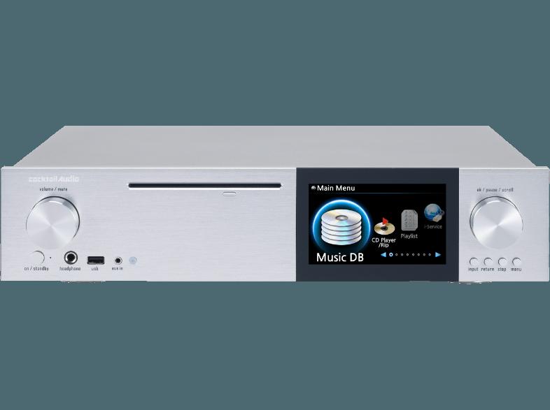 COCKTAIL AUDIO X40 - HD HiFi Musik Server mit Datenbank, CD Ripper, hochwertigem DAC und Netzwerk Streamer (App-steuerbar, 801.11b/g/n WiFi USB Dongle