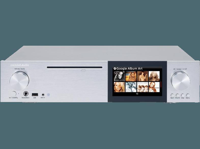 COCKTAIL AUDIO X40 - HD HiFi Musik Server mit Datenbank, CD Ripper, hochwertigem DAC und Netzwerk Streamer (App-steuerbar, 801.11b/g/n WiFi USB Dongle