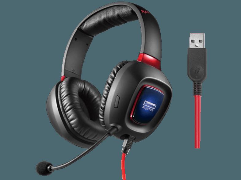 CREATIVE Sound Blaster Tactic3D Rage Kopfbügel-Headset Schwarz/rot, CREATIVE, Sound, Blaster, Tactic3D, Rage, Kopfbügel-Headset, Schwarz/rot