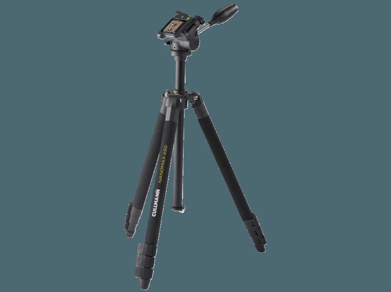 CULLMANN 52451 Nanomax 450 RW20 Dreibein Stativ, Schwarz, (Ausziehbar bis 1450 mm)