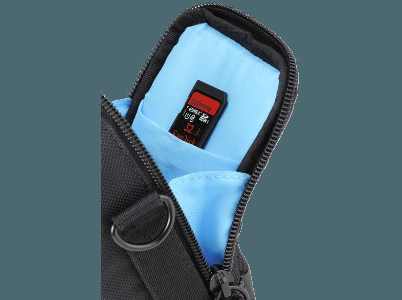 CULLMANN 96930 Berlin Compact 300 Tasche für Kompaktkamera, Camcorder (Farbe: Schwarz/Türkisblau)