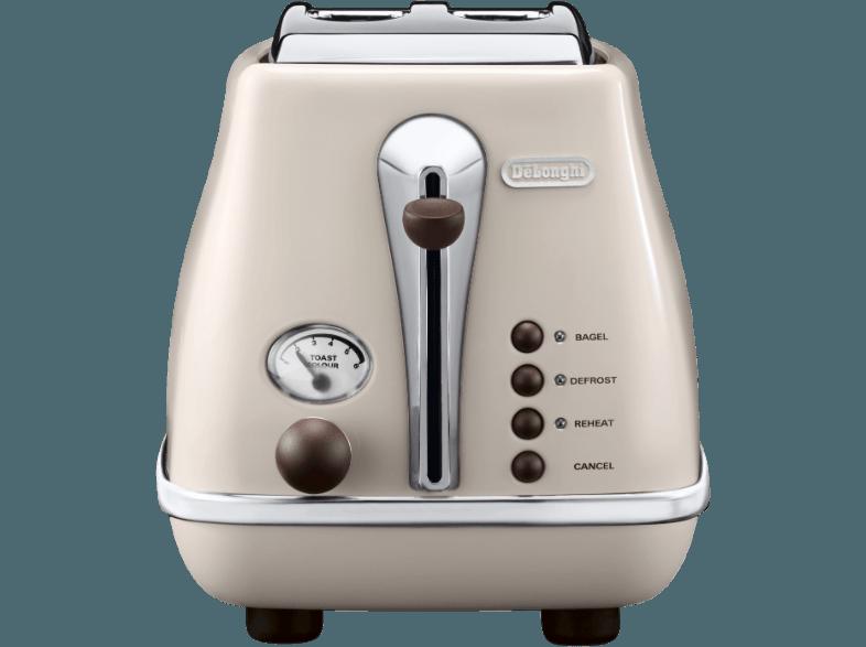 DELONGHI CTOV 2103 Toaster Creme (900 Watt, Schlitze: 2), DELONGHI, CTOV, 2103, Toaster, Creme, 900, Watt, Schlitze:, 2,