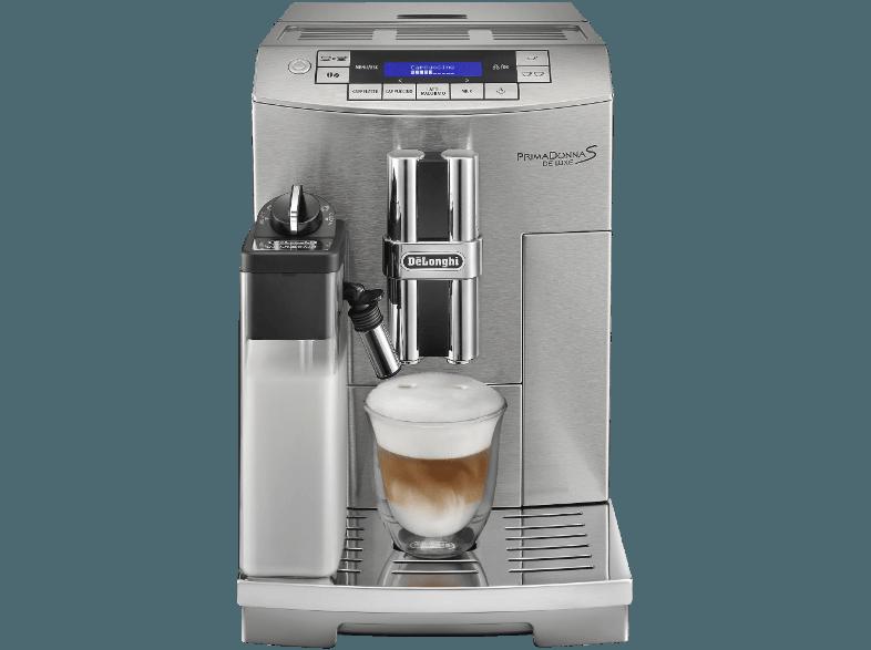 DELONGHI ECAM 28.466 PrimaDonna Espresso-/Kaffeevollautomat (Kegelmahlwerk, 1.8 Liter, Silber)