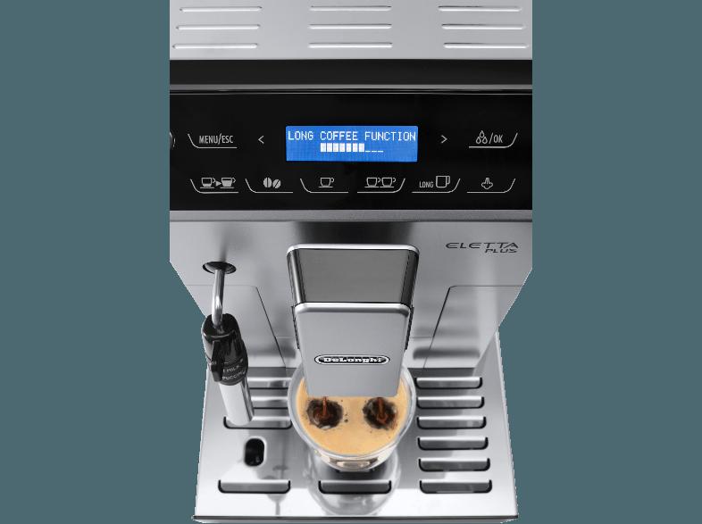 DELONGHI ECAM 45.326 Eletta Plus Kaffeevollautomat (Kegelmahlwerk, 1.9 Liter, Silber/Schwarz)