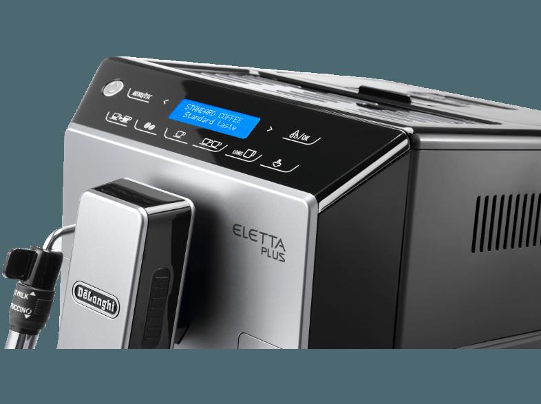 DELONGHI ECAM 45.326 Eletta Plus Kaffeevollautomat (Kegelmahlwerk, 1.9 Liter, Silber/Schwarz)