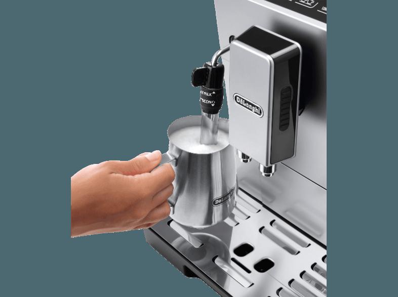 DELONGHI ECAM 45.326 Eletta Plus Kaffeevollautomat (Kegelmahlwerk, 1.9 Liter, Silber/Schwarz)