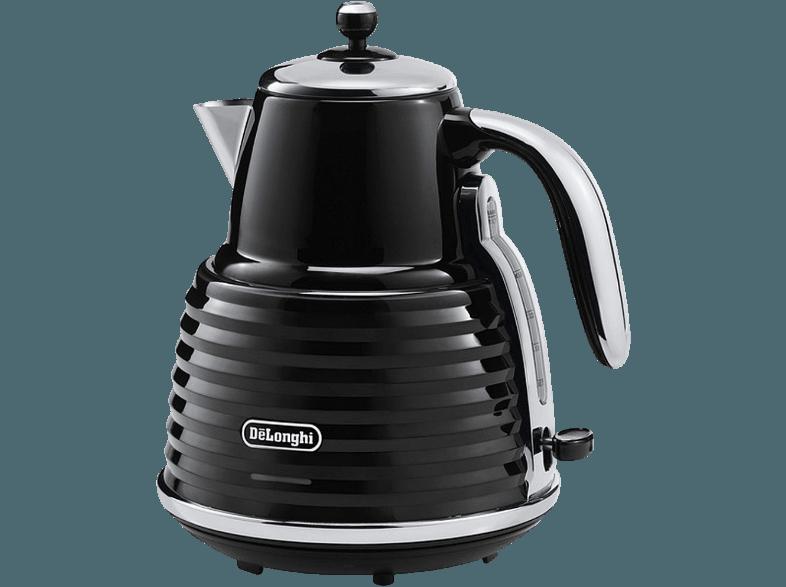 DELONGHI KBZ 2001.BK Scultura Wasserkocher Karbonschwarz (2000 Watt, 1.5 Liter)