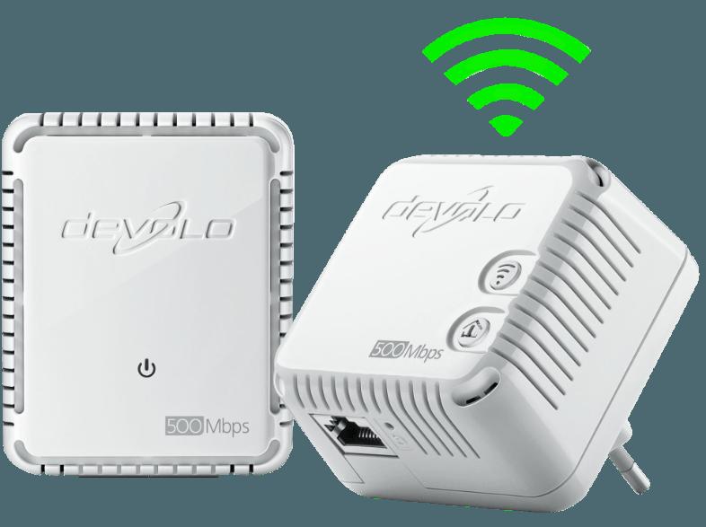 DEVOLO 9083 dLAN® 500 WiFi Starter Kit Powerline HomePlug-Modem mit integriertem Access-Point