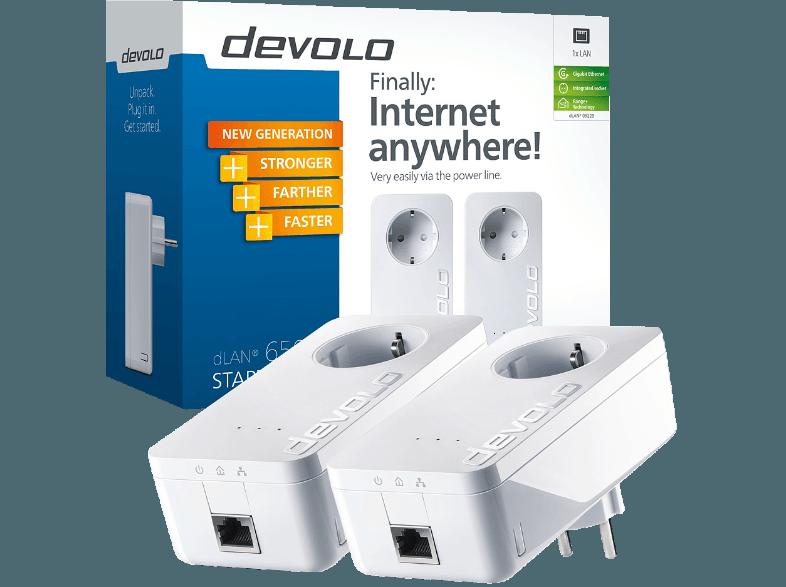 DEVOLO 9223 dLAN® 650  Powerline Starter Kit Powerline Adapter, DEVOLO, 9223, dLAN®, 650, Powerline, Starter, Kit, Powerline, Adapter