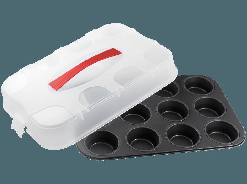 DR. OETKER 1011 Muffinform 12er mit Transporthaube, DR., OETKER, 1011, Muffinform, 12er, Transporthaube