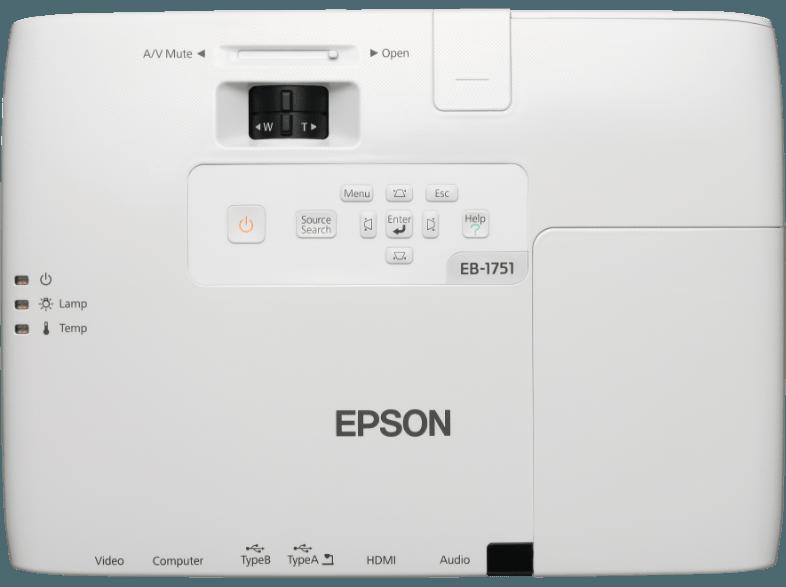 Bedienungsanleitung EPSON EB-1751 Beamer (HD-ready, 2.600 Lumen, 3LCD