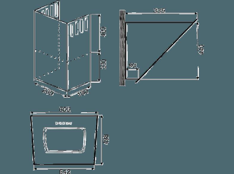 EXQUISIT KFD60-2 Dunstabzugshaube (330 mm tief)