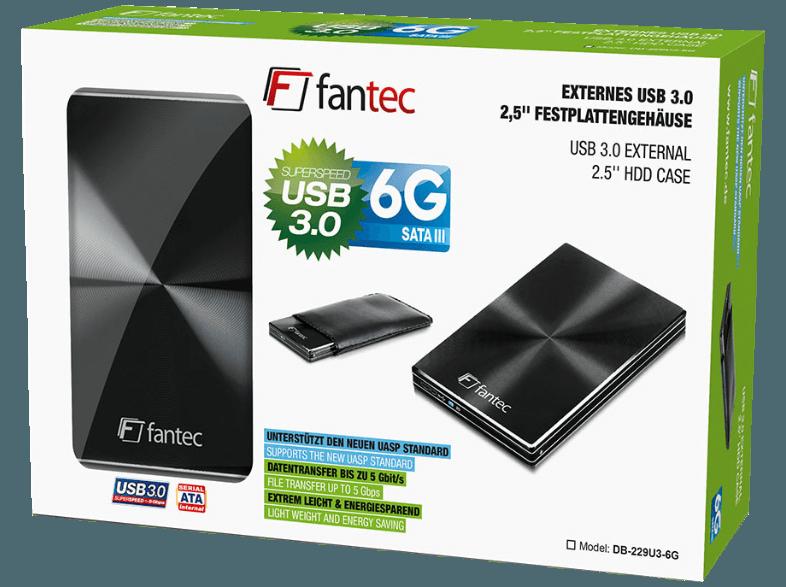 FANTEC 1687 DB-229U3-6G  0 TB 2.5 Zoll extern, FANTEC, 1687, DB-229U3-6G, 0, TB, 2.5, Zoll, extern