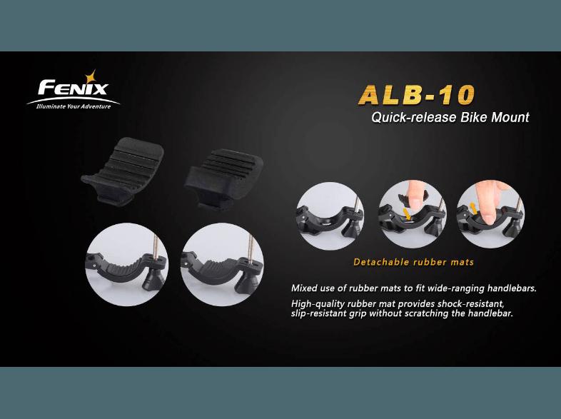 FENIX ALB-10 Fenix Fahrradhalterung ALB-10 für Taschenlampen, FENIX, ALB-10, Fenix, Fahrradhalterung, ALB-10, Taschenlampen