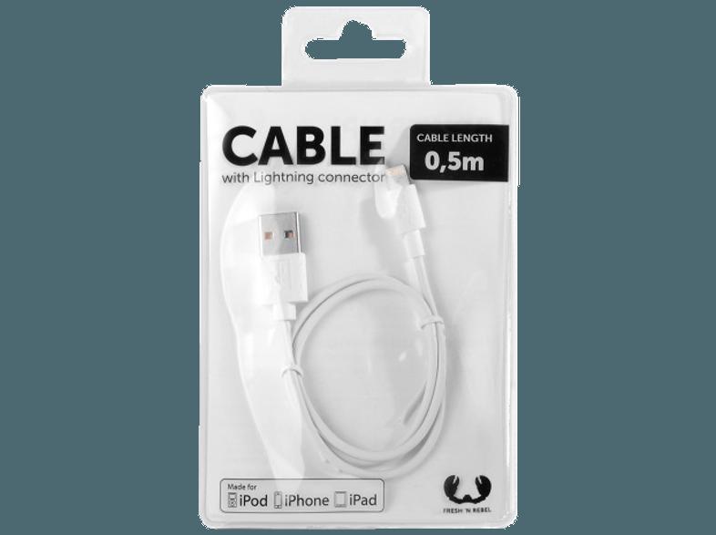 FRESH N REBEL 2LC050WH Kabel mit Lightning-Connector