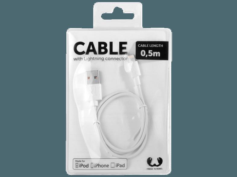 FRESH N REBEL 2LC050WH Kabel mit Lightning-Connector, FRESH, N, REBEL, 2LC050WH, Kabel, Lightning-Connector