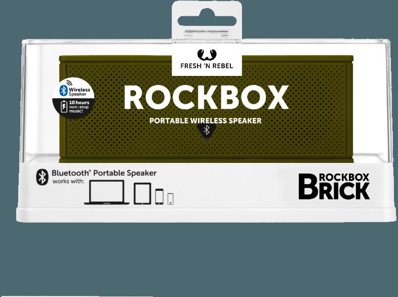 FRESH N REBEL Rockbox Brick Bluetooth Lautsprecher Brick Army, FRESH, N, REBEL, Rockbox, Brick, Bluetooth, Lautsprecher, Brick, Army