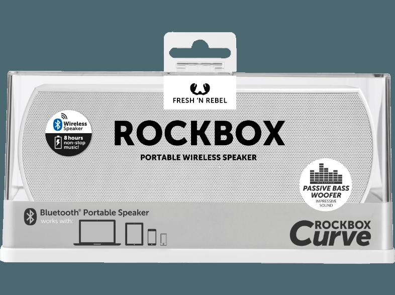 FRESH N REBEL Rockbox Curve, weiss Bluetooth Lautsprecher Weiß
