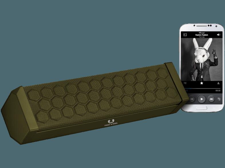 FRESH N REBEL Rockbox Raw Bluetooth-Lautsprecher Army/Grün