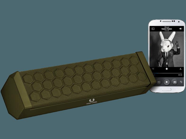 FRESH N REBEL Rockbox Raw Bluetooth-Lautsprecher Army/Grün, FRESH, N, REBEL, Rockbox, Raw, Bluetooth-Lautsprecher, Army/Grün