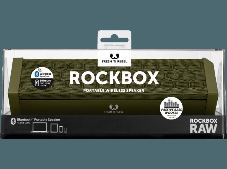 FRESH N REBEL Rockbox Raw Bluetooth-Lautsprecher Army/Grün