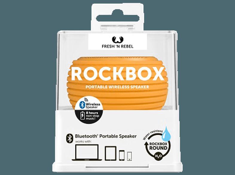 FRESH N REBEL Rockbox Round H20 Bluetooth Lautsprecher Pumpkin, FRESH, N, REBEL, Rockbox, Round, H20, Bluetooth, Lautsprecher, Pumpkin