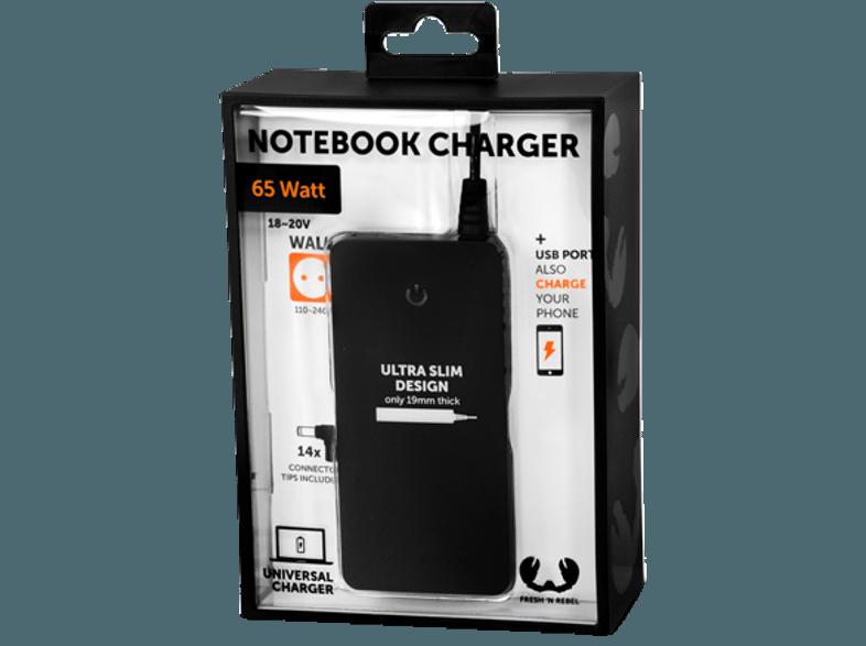 FRESH N REBEL Slim Notebook Charger 65Watt Universalladegerät, FRESH, N, REBEL, Slim, Notebook, Charger, 65Watt, Universalladegerät