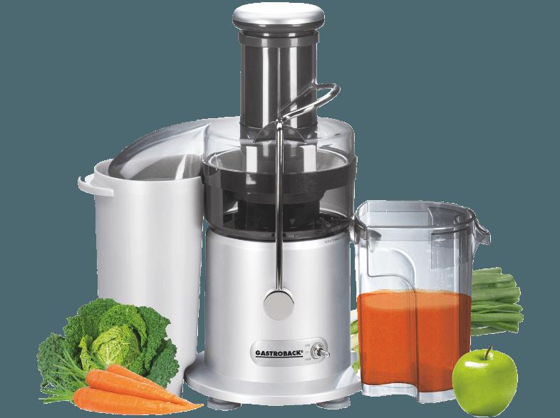 GASTROBACK 40137 Smart Health Juicer Pro Entsafter (950 Watt, Silber)