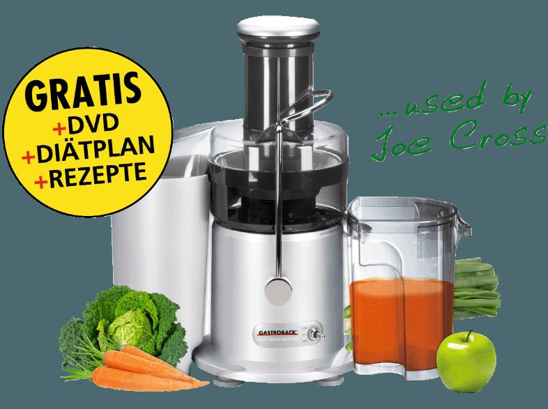 GASTROBACK 40137 Smart Health Juicer Pro Entsafter (950 Watt, Silber)