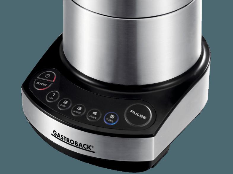 GASTROBACK 41000 Design Advanced Standmixer Silber/Schwarz (1000 Watt, 1.5 Liter), GASTROBACK, 41000, Design, Advanced, Standmixer, Silber/Schwarz, 1000, Watt, 1.5, Liter,