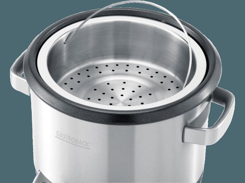 GASTROBACK 42538 Design Multicook Reiskocher, Dampfkocher, Slowcooker (3.7 Liter, Silber), GASTROBACK, 42538, Design, Multicook, Reiskocher, Dampfkocher, Slowcooker, 3.7, Liter, Silber,