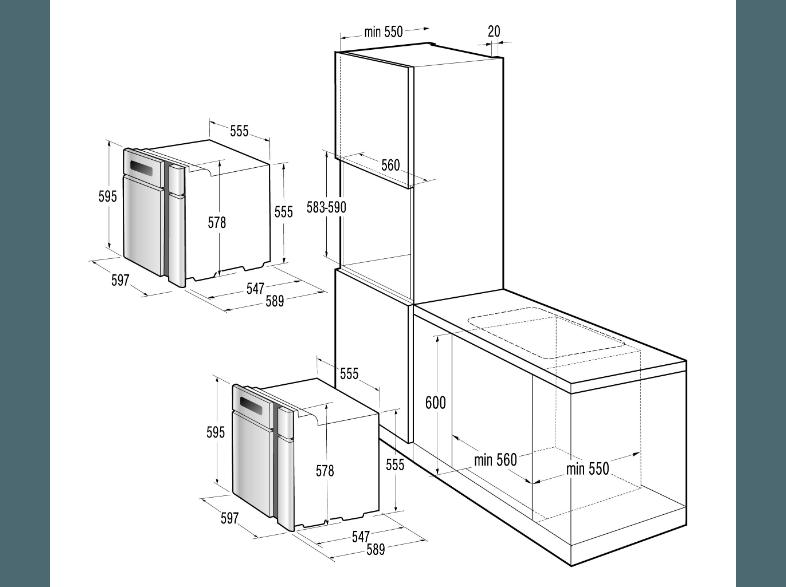 GORENJE BO87KR Backofen (Einbaugerät, A, 65 Liter/Jahr, 597 mm breit), GORENJE, BO87KR, Backofen, Einbaugerät, A, 65, Liter/Jahr, 597, mm, breit,