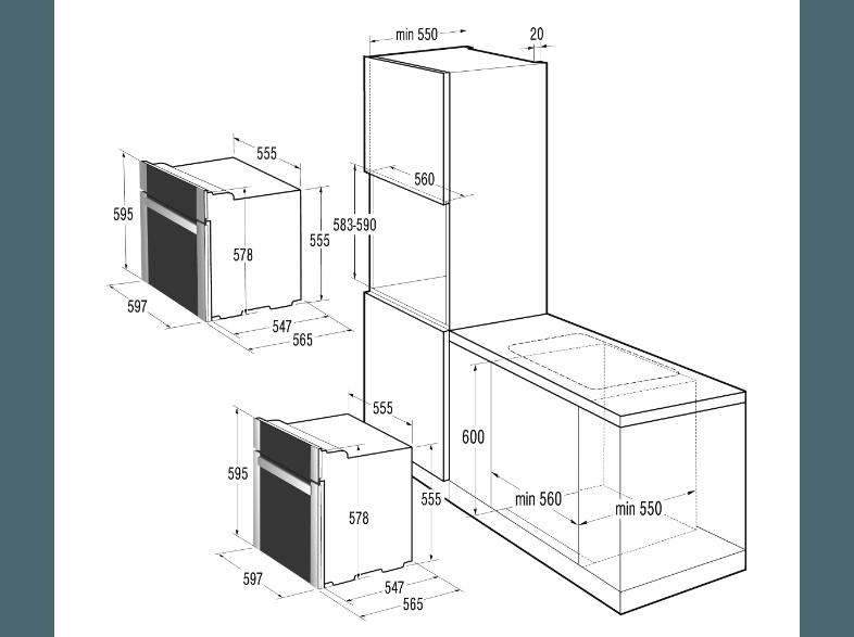 GORENJE BOP88ORA-W Backofen (Einbaugerät, A, 60 Liter, 597 mm breit), GORENJE, BOP88ORA-W, Backofen, Einbaugerät, A, 60, Liter, 597, mm, breit,