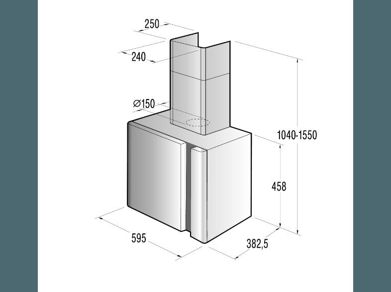 GORENJE DQGA65KR Dunstabzugshaube (382 mm tief), GORENJE, DQGA65KR, Dunstabzugshaube, 382, mm, tief,