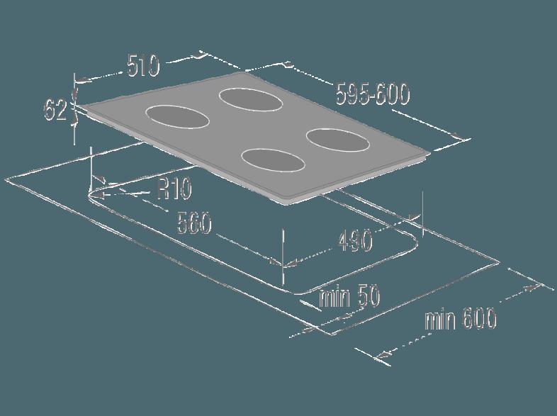 GORENJE EC630SC Induktions-Kochfelder (595 mm breit, 4 Kochfelder)