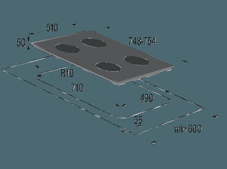 GORENJE ECS780USC Elektro-Kochfeld (750 mm breit, 4 Kochfelder)