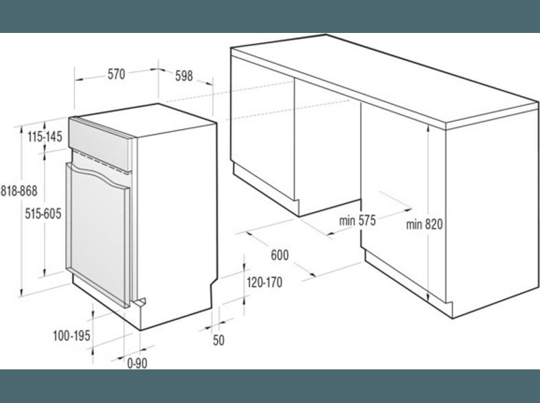 GORENJE GU 61224 X Geschirrspüler (A, 598 mm breit, 50 dB (A), Edelstahl)