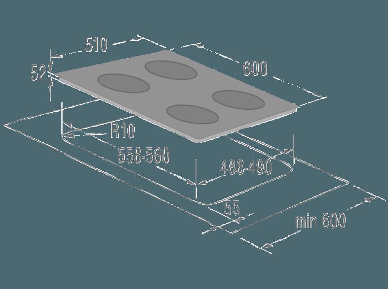 GORENJE IQ634USC Induktions-Kochfelder (600 mm breit, 4 Kochfelder)