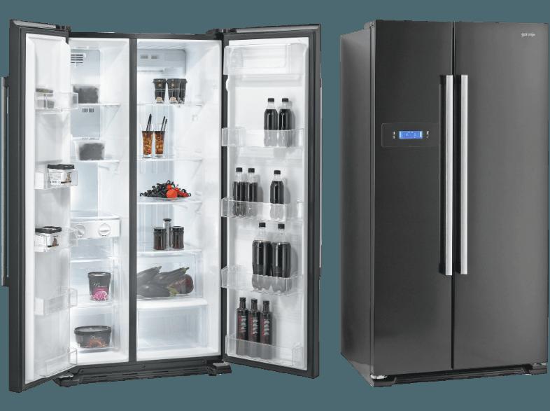 GORENJE NRS85728BK Side-by-Side (445 kWh/Jahr, A , 1755 mm hoch, Schwarz), GORENJE, NRS85728BK, Side-by-Side, 445, kWh/Jahr, A, 1755, mm, hoch, Schwarz,