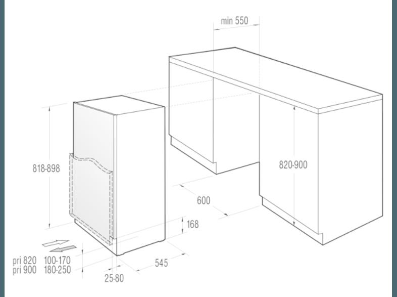 GORENJE RIU6092AW Kühlschrank (93 kWh/Jahr, A  , 820 mm hoch, Weiß)