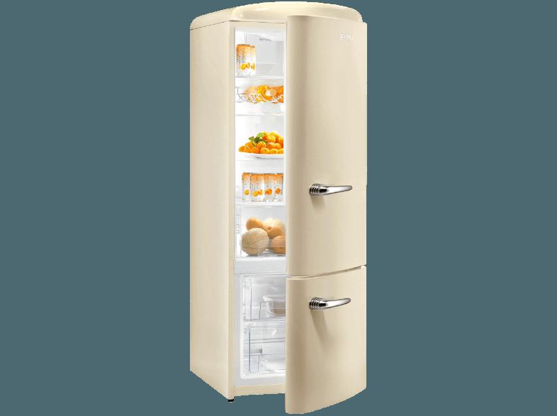 GORENJE RK60319OC Kühlgefrierkombination (205 kWh/Jahr, A  , 1700 mm hoch, Champagne/Creme), GORENJE, RK60319OC, Kühlgefrierkombination, 205, kWh/Jahr, A, , 1700, mm, hoch, Champagne/Creme,