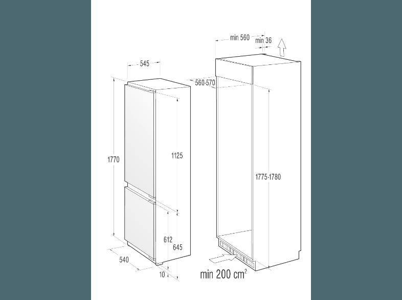 GORENJE RKI5182EW Kühlgefrierkombination (230 kWh/Jahr, A  , 1780 mm hoch, Weiß)