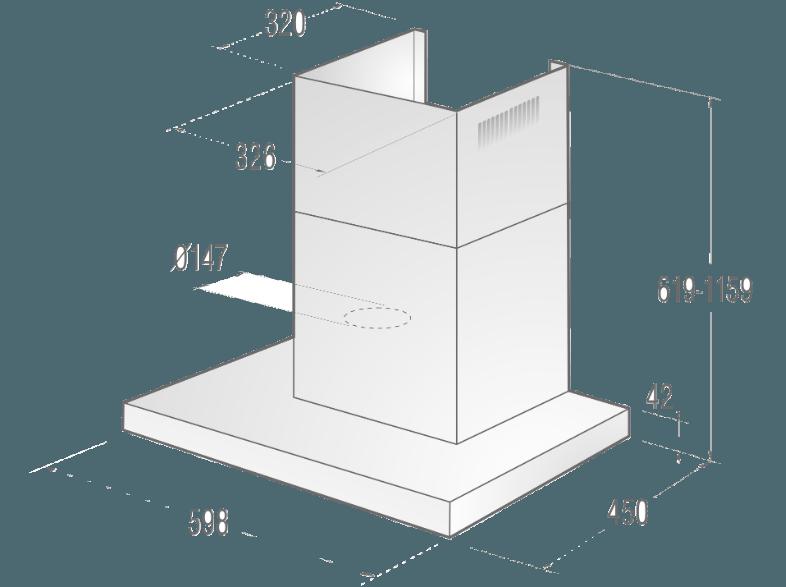 GORENJE WHT621E5X Dunstabzugshaube (45 mm tief)