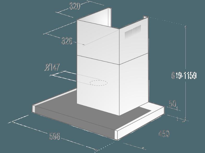 GORENJE WHT651S1XBG Dunstabzugshaube (450 mm tief)