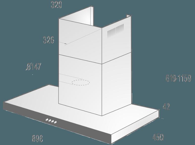 GORENJE WHT921E3XBG Dunstabzugshaube (450 mm tief), GORENJE, WHT921E3XBG, Dunstabzugshaube, 450, mm, tief,