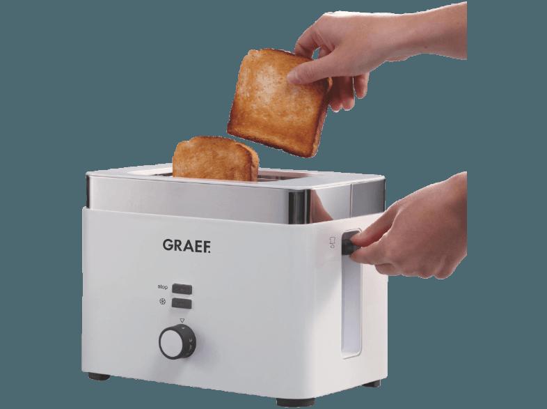 GRAEF TO 61 Toaster Weiß (1 kW, Schlitze: 2), GRAEF, TO, 61, Toaster, Weiß, 1, kW, Schlitze:, 2,