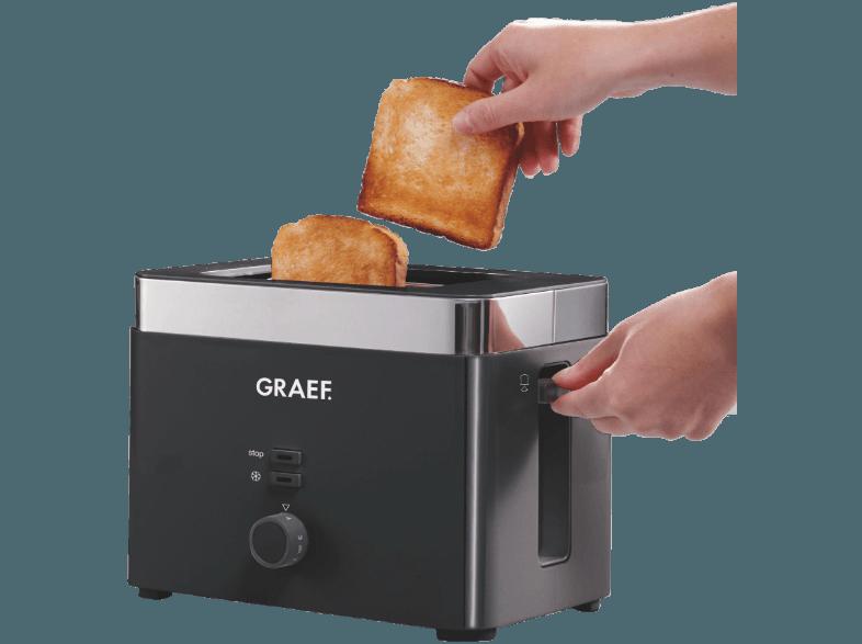 GRAEF TO 62 Toaster Schwarz (1 kW, Schlitze: 2), GRAEF, TO, 62, Toaster, Schwarz, 1, kW, Schlitze:, 2,