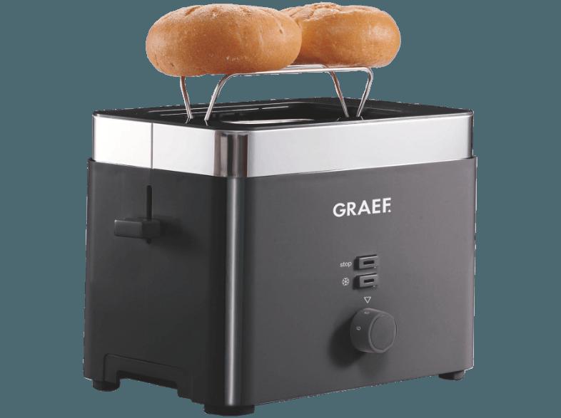 GRAEF TO 62 Toaster Schwarz (1 kW, Schlitze: 2), GRAEF, TO, 62, Toaster, Schwarz, 1, kW, Schlitze:, 2,
