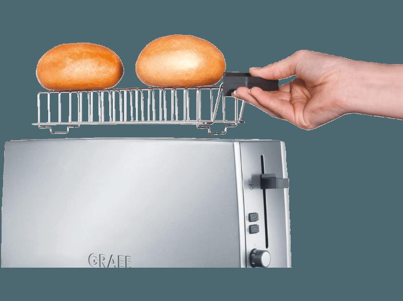 GRAEF TO 90 Toaster Silber (880 Watt, Schlitze: 1 Langschlitz), GRAEF, TO, 90, Toaster, Silber, 880, Watt, Schlitze:, 1, Langschlitz,